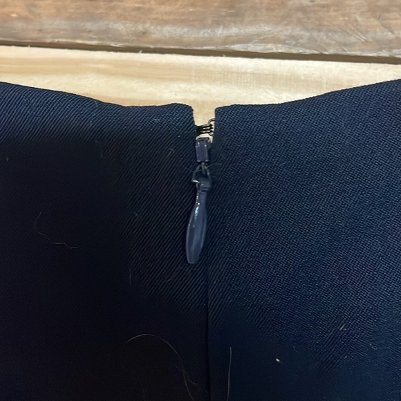 J.Crew Size 16 Elegant Navy Blue Sleeveless Midi Form Fitted No Stretch Dress - Picture 5 of 7